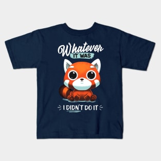 I didn't do it! - Cute Red Panda Kids T-Shirt